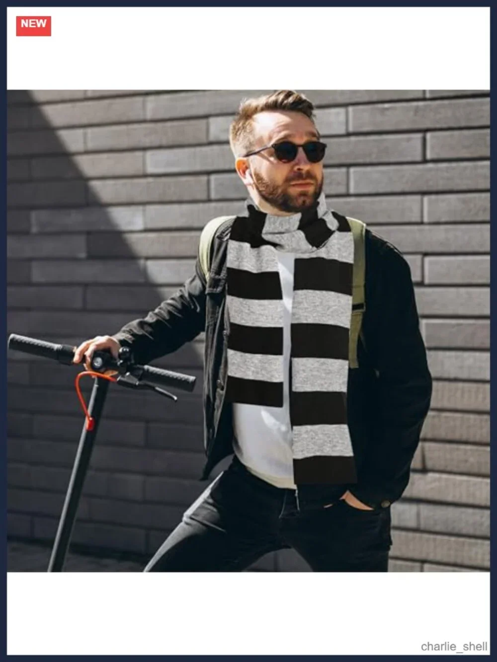 Men's Acrylic Striped Scarf Halloween Costume Accessory